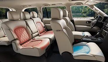 Climate-controlled front seats and heated rear seats